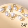 Colgante de perla Syang ABS con relieve, colgante de perla de imitación de diamante, accesorios de decoración para prendas, cierre de cremallera de perla.