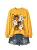 Amazon eBay estación independiente moda divertida versátil mujer fantasma calabaza murciélago lazo sudadera transfronterizo