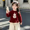 Suéter de Forro Polar de una Pieza con Dibujos Animados para Niña Otoño e Invierno 2026 Nuevo Estilo Ropa de Invierno Gruesa y Cálida para Bebé Prendas de Punto Casuales