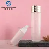 Set de botellas redondas de vidrio triangular en stock 38-150ml para agua, loción y esencia, botella vacía de 60g para crema facial, materiales de embalaje