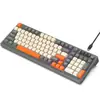 Teclado de 98 teclas de Tres Modos Inalámbrico Bluetooth Mecánico Escritorio Portátil Oficina Teclado y Ratón Set