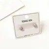 Pendientes de acero de titanio de alta calidad, de venta caliente, modernos, nuevos, que conservan el color, para mujer, estilo de moda europeo y americano versátil de lujo ligero