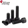 Parafuso Hexagonal Cabeça Chata Grau 12.9 Britânico Aço Carbono Preto Alta Resistência Rosca Grossa Parafuso Americano Rosca 1/4-20