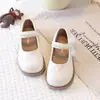 Zapatos de piel para niña 2026 primavera y otoño nuevos Mary Jane negros suela blanda para niñas princesita planos blancos para estudiante