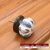 Puxador Cerâmico Mediterrâneo para Portas de Armário Estilo Rústico, Puxador Único para Gaveta Estilo Chinês, Puxador Artístico para Portas de Guarda-Roupa e Armário, Venda Direta da Fábrica