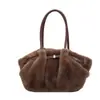 Bolsas de Felpa para Otoño e Invierno Bolsos de Hombro Individuales Peludos Elegantes para Mujer 2026 Nuevo Bolso de Mano Tote Bolso Peludo
