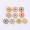 14mm Girasol Diamante Flor Corazón Flor de Ciruelo Accesorios para el Cabello Hechos a Mano Tocado de Moño Accesorios para Ropa Accesorios de Decoración