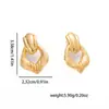 Pendientes de Acero Inoxidable con Forma de Corazón y Perla Transfronterizos Europeos y Americanos para Mujer, Pendientes de Botón Versátiles de Lujo Ligero de Nicho de Alta Gama, No se Desvanecen