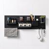 Estante de Pared para Cocina Estante de Almacenamiento de Pared Tablero Perforado de Pared sin Taladro Tablero de Agujeros Negros de Plástico Venta al por Mayor