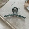 Accesorios para el cabello YHJ Nuevo Sentido de la Moda Elegante Horquilla Gema Metal Pinza de Agarre Parte Trasera Cabeza Cabello Pinza Tiburón