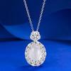 Colgante de huevo de paloma de calcedonia de hielo alto, collar de jade de ágata verde Yang para mujer, suministro en vivo de fábrica al por mayor