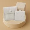 Bolsa de Joias de Microfibra da Moda com Cartão Interno, Bolsa de Joias Portátil com Tampa Flip-Top, Bolsa de Armazenamento à Prova de Poeira para Colares, Pingentes e Brincos