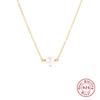 Collar de clavícula de perlas de plata esterlina S925 estilo socialité frío estilo japonés y coreano diseño de estilo francés collar con colgante de perla de imitación