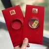 Adesivos de Telefone de Ouro Puro 999 para o Festival da Primavera, Artesanato em Metal de Envelope Vermelho de Alta Qualidade, Presentes para Reunião Anual