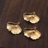 Pendientes Colgantes de Hoja de Ginkgo Estéreo de Exportación Europea y Americana Completamente Nuevos Accesorios para Joyería DIY