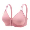 Especial internacional para tamanhos grandes com botões frontais, sem aro, fino, push-up, para seios grandes e pequenos, respirável, lingerie, sutiã feminino