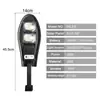 Nueva farola solar inducción cuerpo humano luz de carretera 100WLED integrada extra grande farola solar