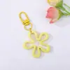 Fivela Plana de Liga Colorida Flor Ondulada Chaveiro de Contas Artesanal de Verão Acessório Charme para Bolsa DIY Peças de Decoração