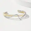 Pulseira Aberta de Couro Plissado Geometricamente Torcido Estampada de Leopardo Moda Transfronteiriça Pulseira Retrô Pulseira de Alto Padrão Europeia e Americana para Mulheres