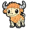Accesorios de dibujos animados de Yak, planos, decorativos, para hacer uno mismo, sombrero de paja, bolso, linda vaca de las Tierras Altas, parche de pegamento suave, accesorios