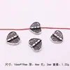 Acessórios de joias de liga DIY transfronteiriços 100 por pacote de contas soltas com contas material para pulseira colar Contas em formato de coração de prata Xizang