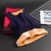 Colete Espesso Quente com Forro de Fleece Masculino Outono e Inverno Jovem Cor Sólida Justo Bonito Camada Base Esportiva Roupa Íntima Colete