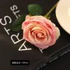 Flor Rosa Artificial de Alta Qualidade com Haste Única, Borda Queimada Tendência, Flor Artificial para Decoração de Sala de Estar, Buquê de Flores Secas com Toque de Luxo