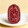Collar de Joyería Colgantes de Buda Guardián Ocho de Arena Dorada Púrpura Cinabrio Deidad Guardiana del Año de Nacimiento Zodiacal Doce