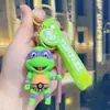 Terceira Geração Tartarugas Ninja Desenho Animado Chaveiro Pingente de Casal Celebridade da Internet Boneca Exquisita Chaveiro Pingente de Bolsa Venda por Atacado