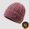 Gorro jacquard de lana para madre, gorro de lana tejido para ancianos, gorro cálido a prueba de frío para otoño e invierno de mediana edad y ancianos, gorro cálido con forro de polar