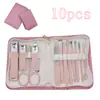 Conjunto de Cortadores de Unha 18 Peças Aparador de Sobrancelhas Ferramenta de Manicure Conjunto de 15 Peças Verde Matcha Aço Inoxidável Faca de Pedicure Cortadores de Unha