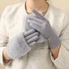 Guantes de Punto de Color Sólido Estilo Japonés, Tres Formas de Usar, Dedos Destapables, Pantalla Táctil, Cálidos para Invierno y Resistentes al Frío