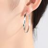 Aretes de Aro Grandes de Plata Esterlina para Mujer, Nueva Moda Europea y Americana de Tendencia, Estilo Celebridad de Internet, Aretes de Aro de Círculo de Alta Gama