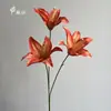 3 Cabeças de Lírios Sem Folhas, Flores Artificiais, Decoração de Casa, Adereços para Fotos, Buquês de Mesa de Casamento, Arranjos de Cena com Flores Artificiais