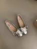 Zapatos Planos Cuadrados con Lazo Suave para Mujer, Mocasines Slip-On de Suela Suave Estilo Francés, Zapatos Náuticos de Punta Cuadrada