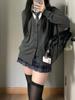 2024 novo casaco suéter jk cardigã primavera e outono estilo universitário japonês escola para uniforme manga comprida top de malha feminino