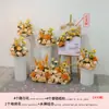 Ceremonia de Entrega de Coche Ventana Decoración de Boda Columna de Flores Arte Floral Tienda 4s Soporte de PVC de Bienvenida Columna de Papel Adornos de Decoración