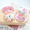 Anillo Inflable Luminoso Estéreo para Fiesta Accesorios de Resina de Gato Decoración de Diadema con Pegamento de Crema para Manualidades Pinza para el Cabello Funda de Teléfono Móvil Pegatina para Taza de Agua