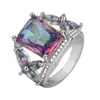 Kalemei comercio exterior piel de camarón más vendido joyería anillo de diamante colorido de lazo creativo anillo de diamante ojo de caballo de moda