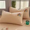 Fundas de Almohada de Algodón Waffle de Dibujos Animados, un Par de Modelos Nuevos 2026, Funda Interior de Relleno de Almohada Bordada de Algodón Puro para Adultos