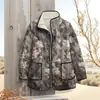 Estación Independiente Transfronteriza 2025 Moda Femenina Temu Chaqueta de Algodón Plisada Estampado Digital Floral Chaqueta de Algodón para Mujer F252