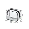 Bolsa de Tocador de Viaje Juego de Cuatro Piezas, Bolsa Cosmética Transparente de PVC Engrosado, Bolsa de Almacenamiento con Cremallera de Gran Capacidad Impermeable y a Prueba de Polvo