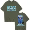 Música Pop Coreana Cazador de Demonios Derpytiger2026 Nueva Película Camiseta Casual Cuello Redondo para Hombre y Mujer