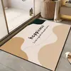2026 Tejido de Tecnología Fresca Alfombra Suave para Piso Alfombra Baño Tocador Entrada Absorbente de Agua Antideslizante Felpudo