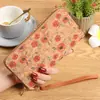 Billetera Larga Femenina Daifa Transfronteriza Bolso para Tarjetas de Personalidad Artística Vintage Diseño Estampado Grano de Madera Billetera para Monedas de Gran Capacidad