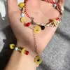 Collar Juguetón de Piedra Natural Creativa de Nicho, Pulsera Colorida Divertida, Cadena para Clavícula Irregular de Estilo Chino Simple, Modelo Nuevo