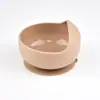 Plato para Comida de Bebé Transfronterizo Tazón Integrado para Comida de Bebé Tazón con Ventosa Tazón de Silicona de Grado Alimenticio Vajilla para Niños Anticaídas