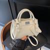 Bolsa de Textura de Nicho de Luxo Feminina Nova Primavera 2025 Bolsa de Mão para o Trabalho Moda Versátil Bolsa de Ombro Transversal