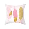 Funda de almohada estampada de piel de durazno shopee rosa estilo ins flores y plantas hojas sala de estar hogar funda de almohada funda de cojín