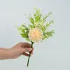 Buquê de Flores Artificiais de Seda Amarrado à Mão com Cordyceps - Visual Fresco e Natural, Flores de Seda, Flores Artificiais, Buquê de Papel, Ímã de Geladeira, Arranjo de Flores, Flores Decorativas